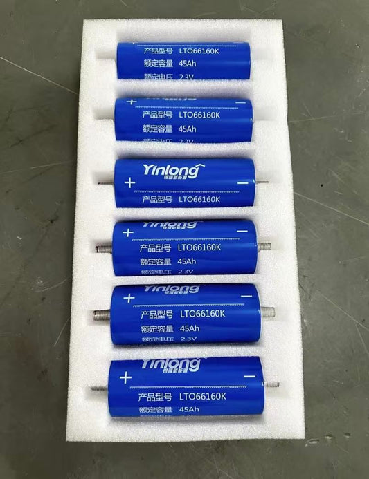 Yinlong 45Ah LTO Cells Grade A Brand New 66160K Lithium Titanate Battery